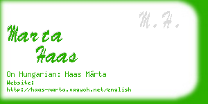 marta haas business card