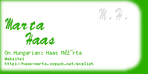 marta haas business card